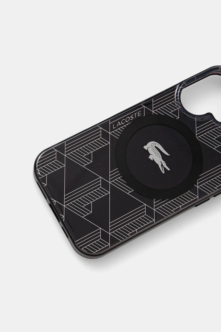 Чохол на телефон Lacoste iPhone 16 6.1 колір чорний LCHMP16SUBSK