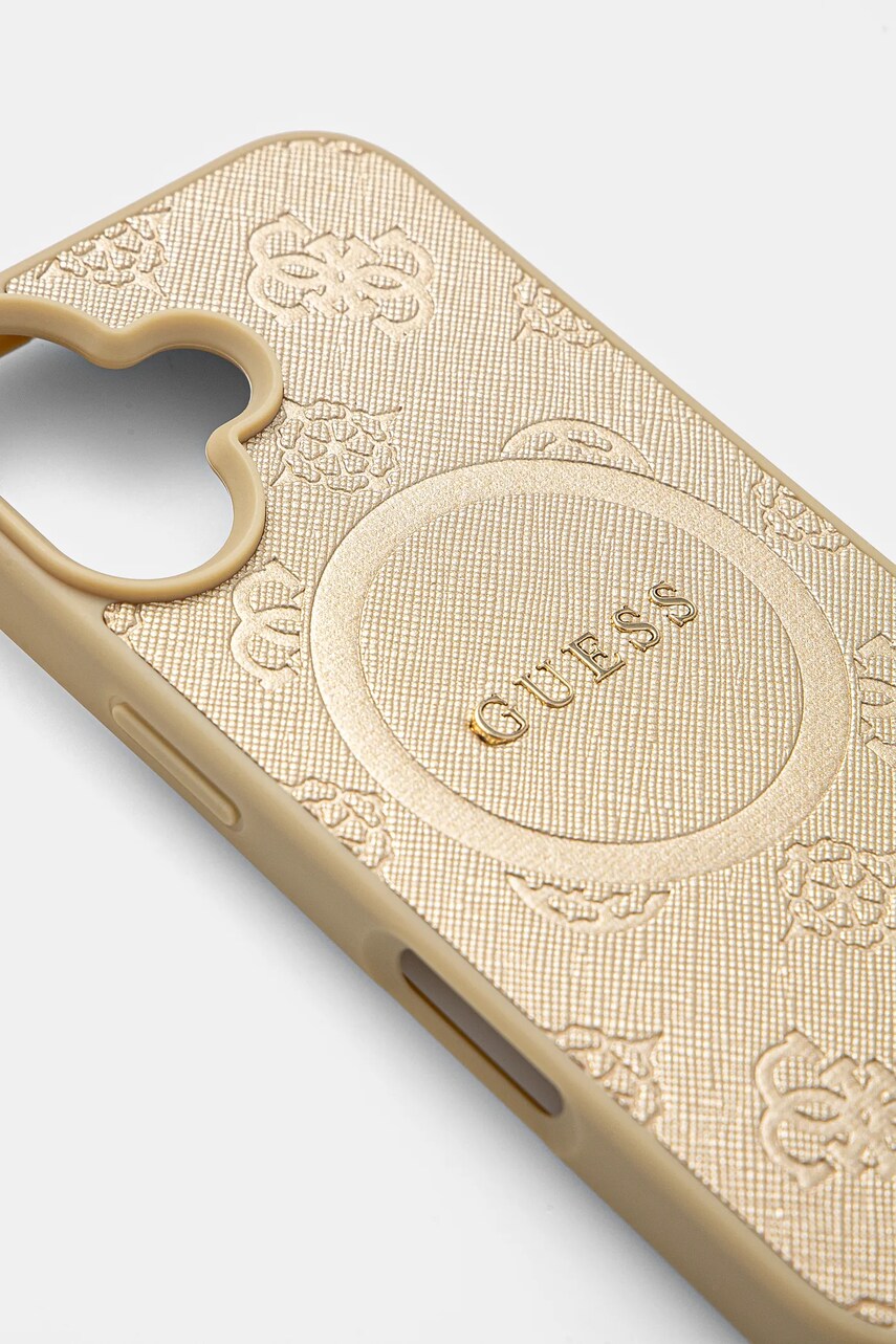 Чохол на телефон Guess iPhone 16 6.1 колір золотий GUHMP16SPSAPSMED