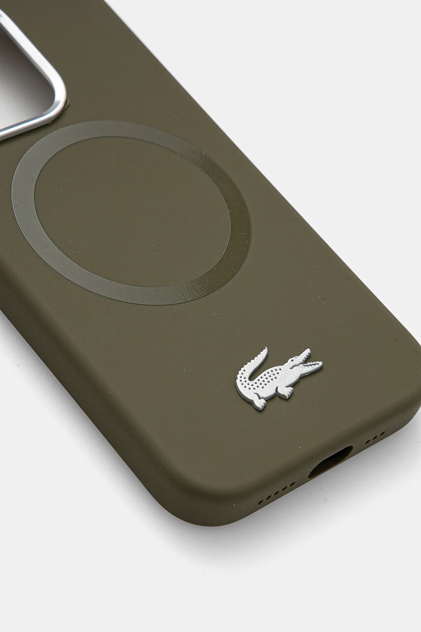 Чохол на телефон Lacoste iPhone 15 Pro 6.1 колір зелений LCHMP15LSMAB