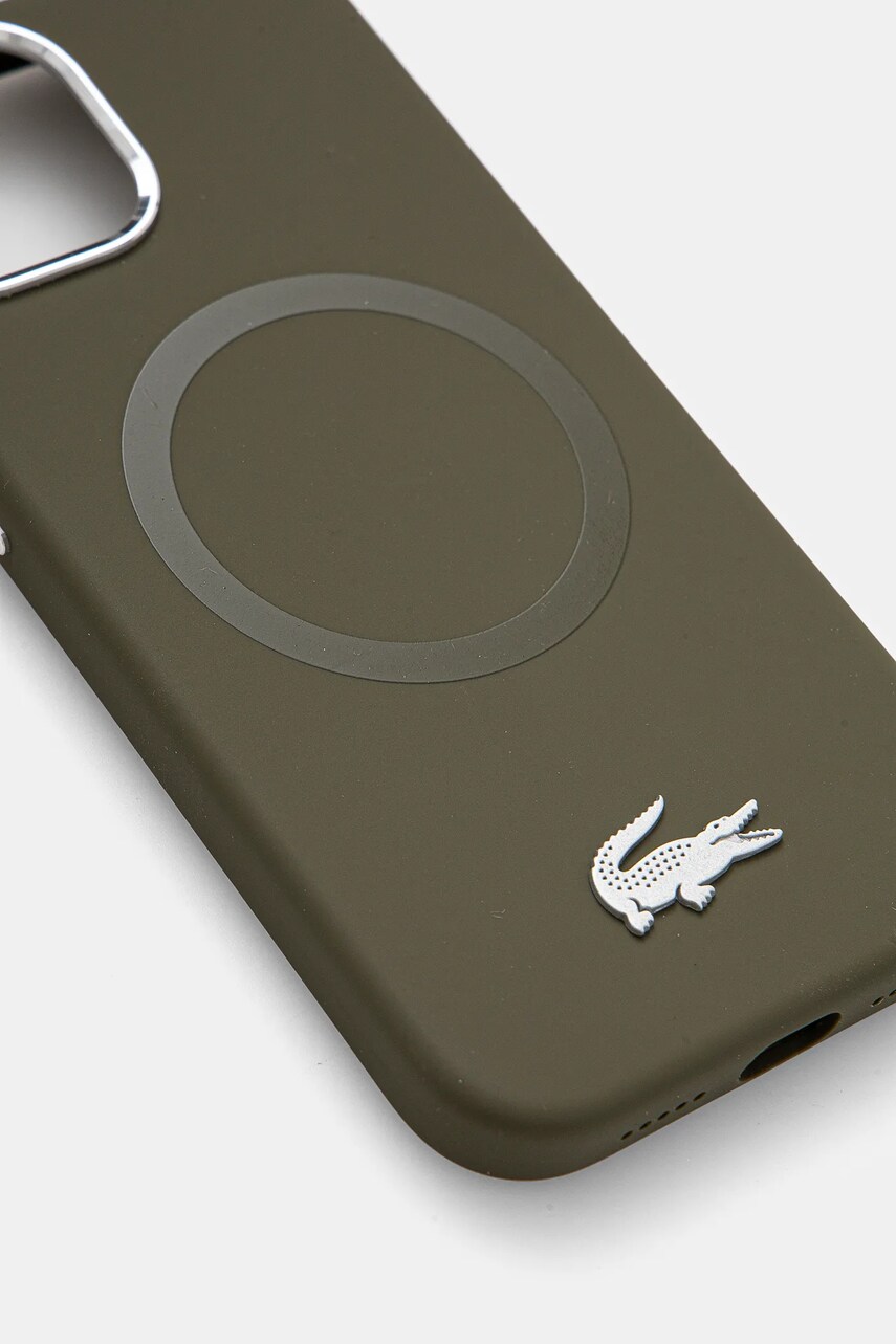 Чохол на телефон Lacoste iPhone 15 6.1 колір зелений LCHMP15SSMAB