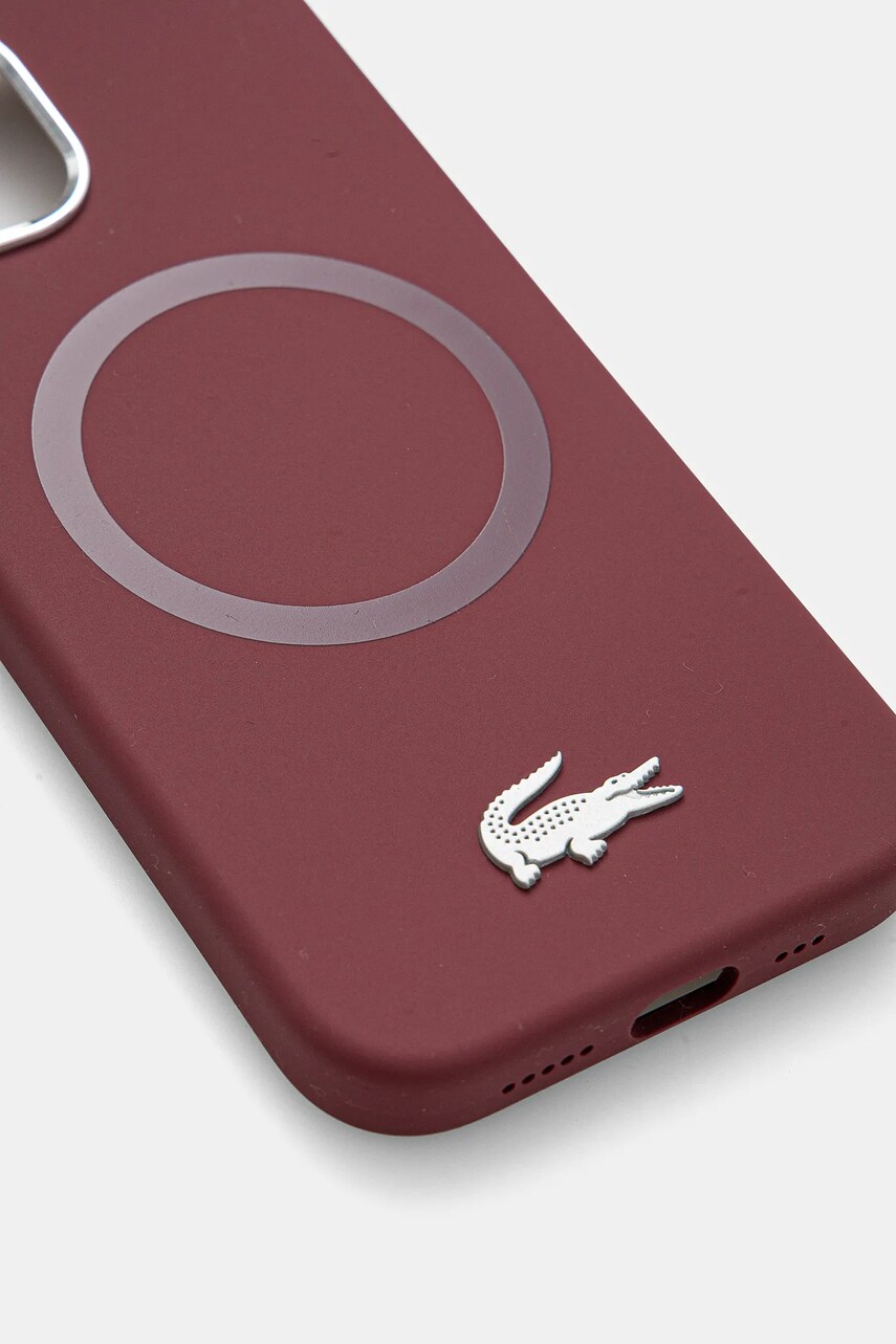 Чохол на телефон Lacoste iPhone 15 6.1 колір бордовий LCHMP15SSMAR
