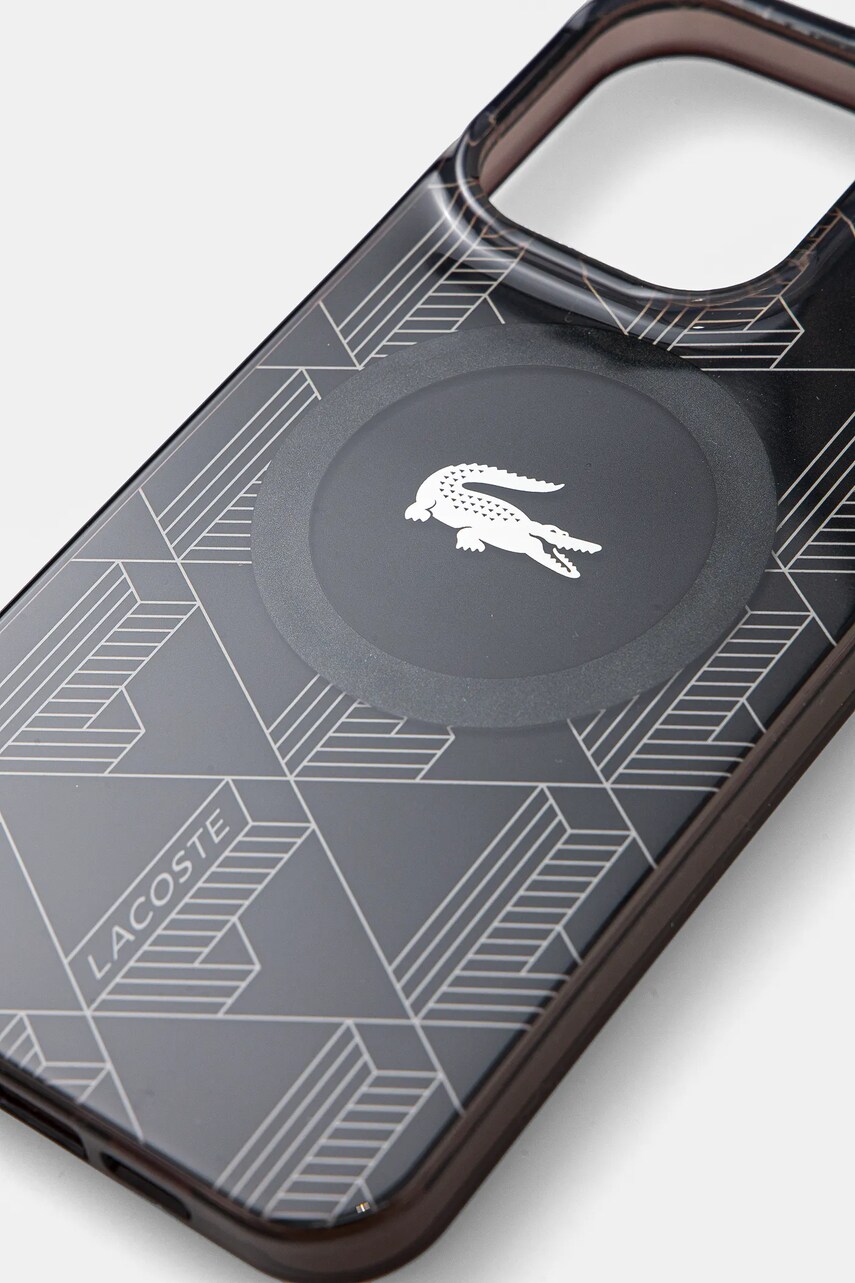 Чохол на телефон Lacoste iPhone 15 Pro Max 6.7 колір чорний LCHMP15XUBSK