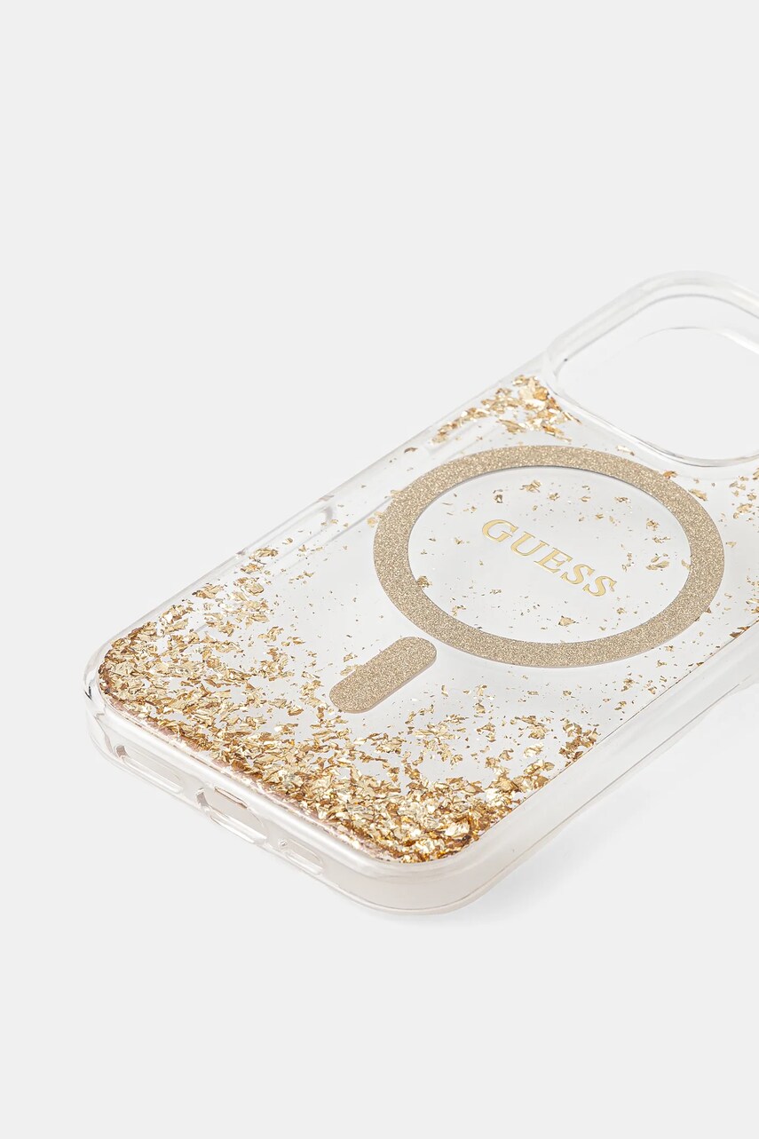 Чохол на телефон Guess iPhone 16 Pro колір золотий GUHMP16LRGRGED