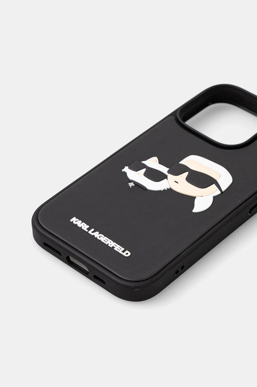 Чохол на телефон Karl Lagerfeld iPhone 16 Pro колір чорний KLHCP16LRBCKCHLK