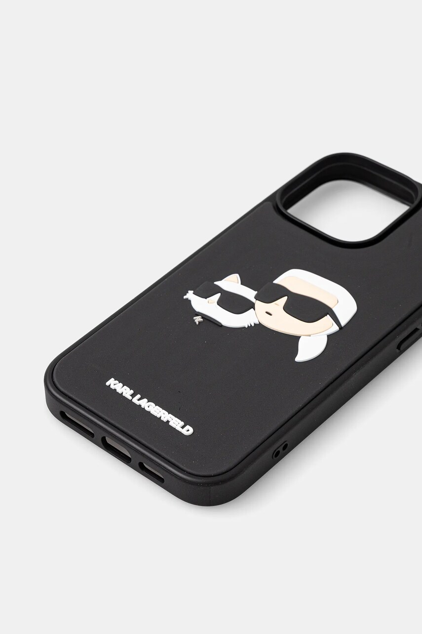 Чохол на телефон Karl Lagerfeld iPhone 16 Pro Max колір чорний KLHCP16XRBCKCHLK