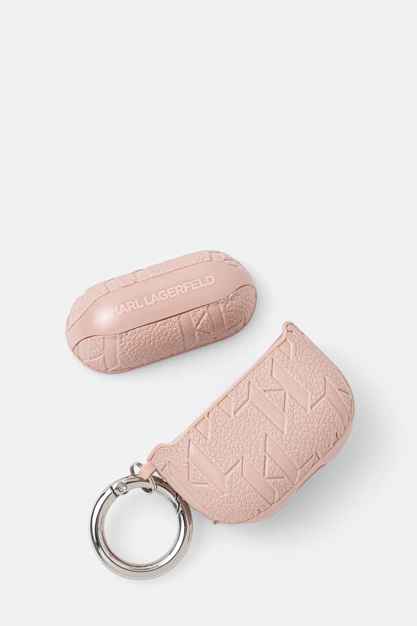 Чохол для airpod Karl Lagerfeld AirPods 4 колір рожевий KLA4PGKCPP