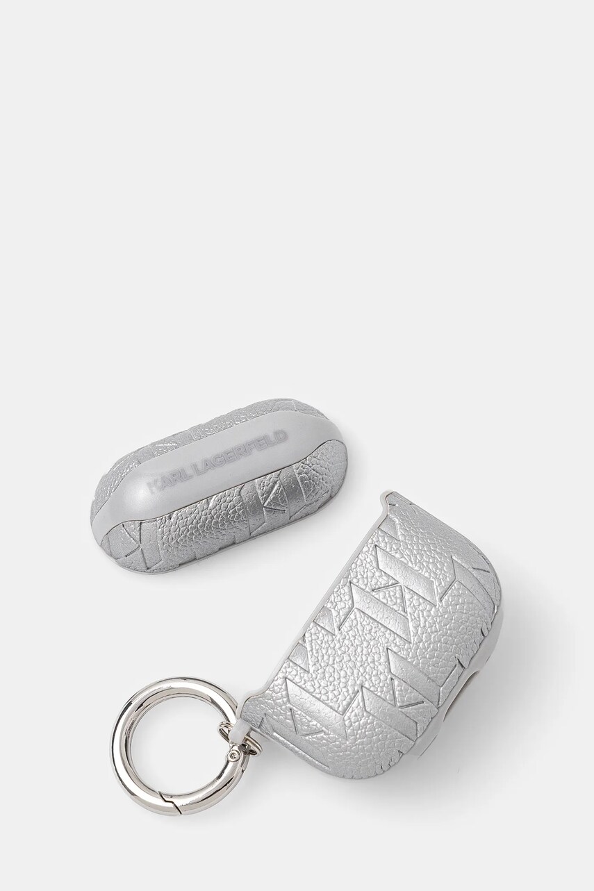 Чохол для airpods Karl Lagerfeld AirPods 4 колір срібний KLA4PGCHPS