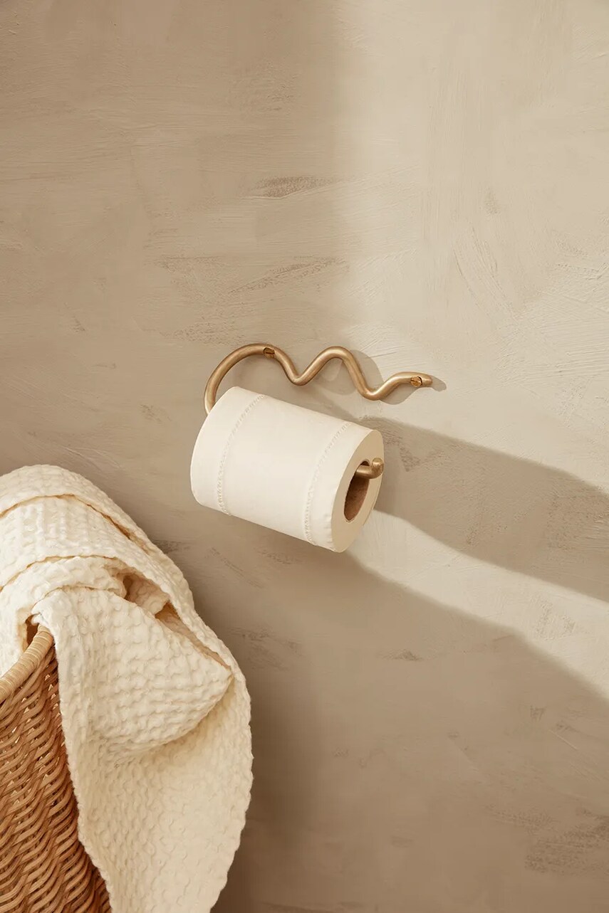 Тримач для туалетного паперу ferm LIVING Curvature колір бежевий