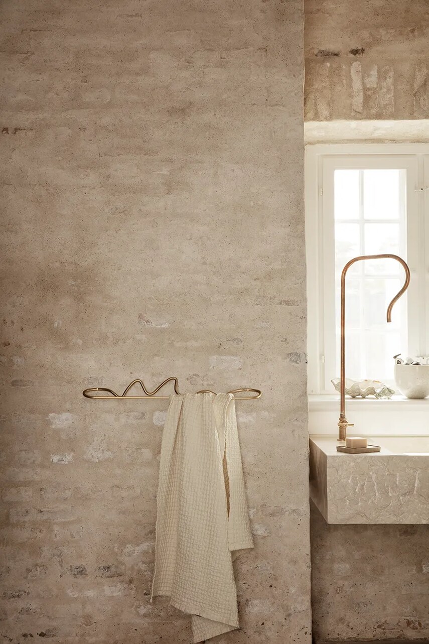 Вішалка для рушників ferm LIVING Curvature колір жовтий