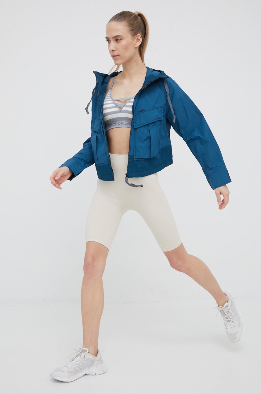 Спортивний бюстгальтер Reebok F9781 колір сірий візерунок