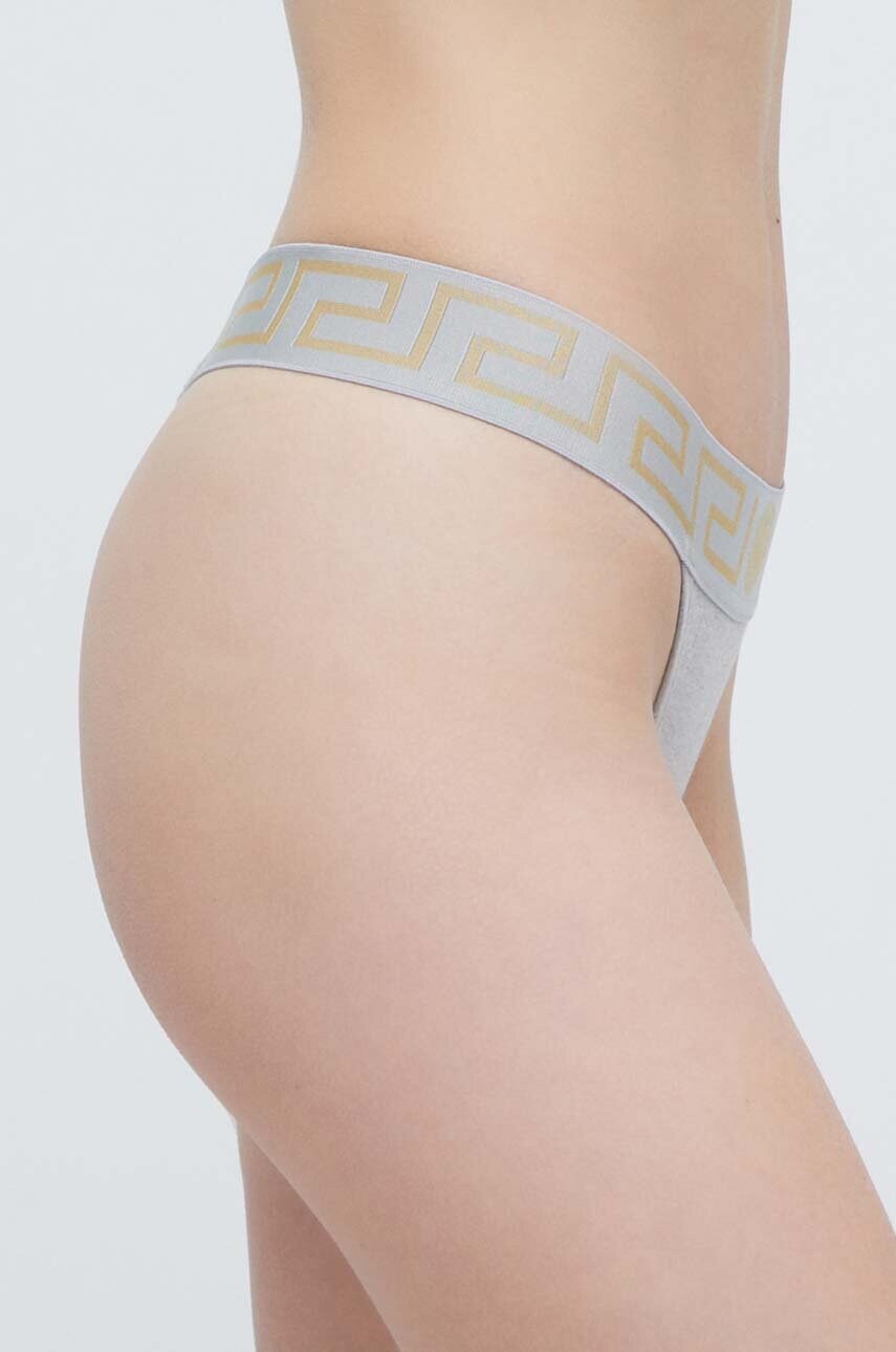 Стринги Versace колір сірий