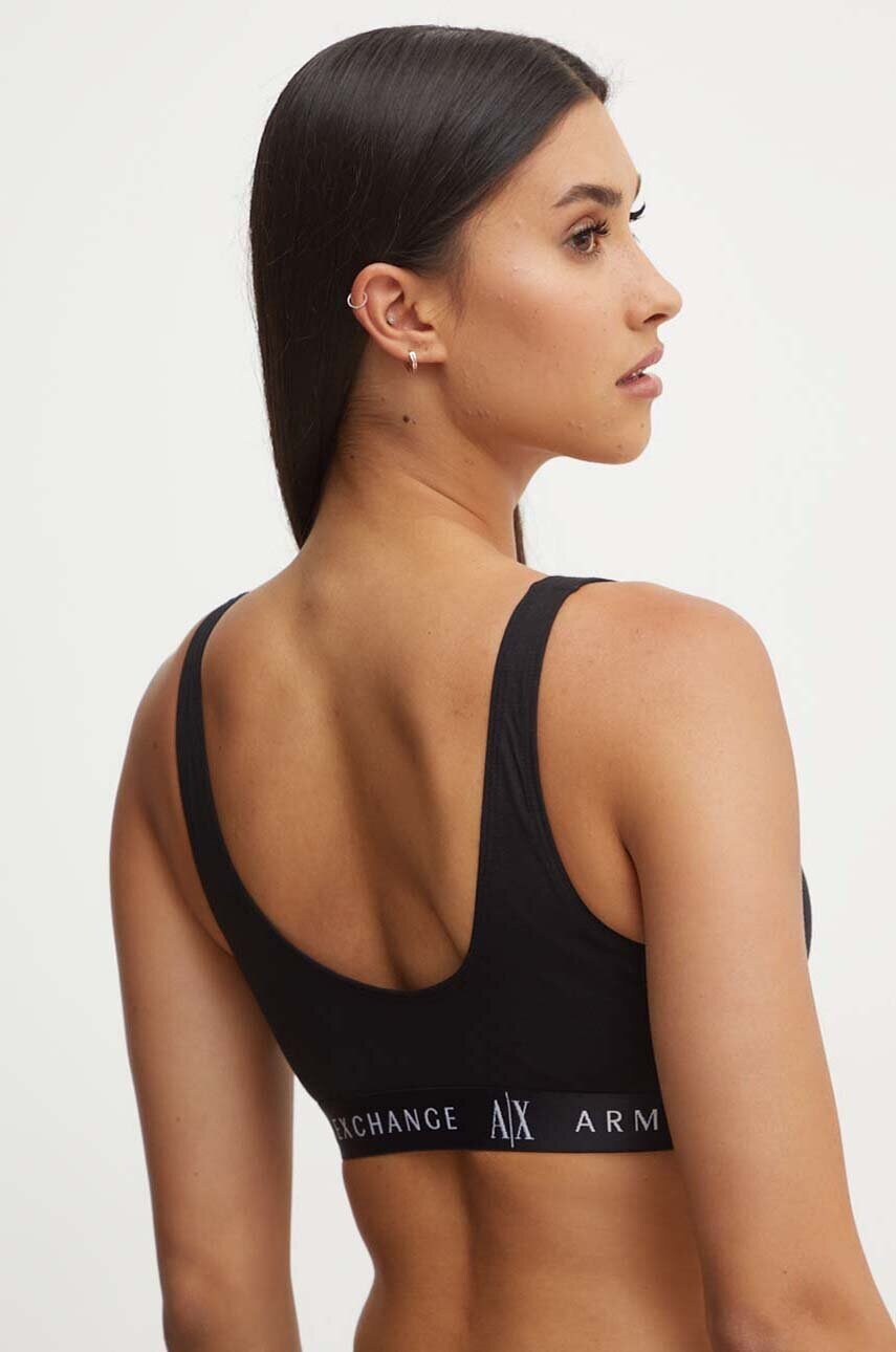 Бюстгальтер Armani Exchange колір чорний однотонний 947029 CC502