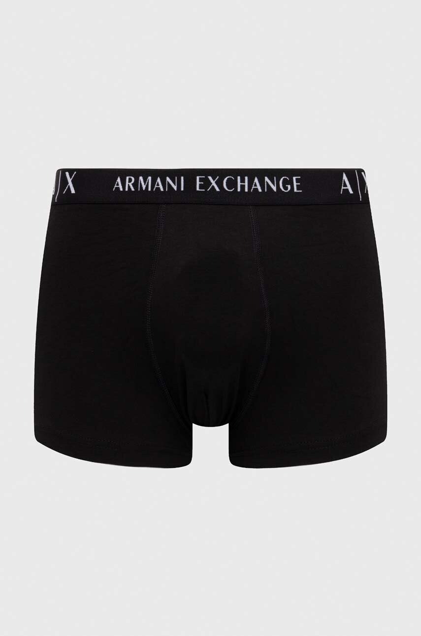 Боксери Armani Exchange 2-pack чоловічі колір чорний