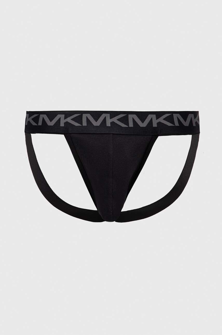 Труси джоки (jockstrap) Michael Kors 3-pack колір чорний