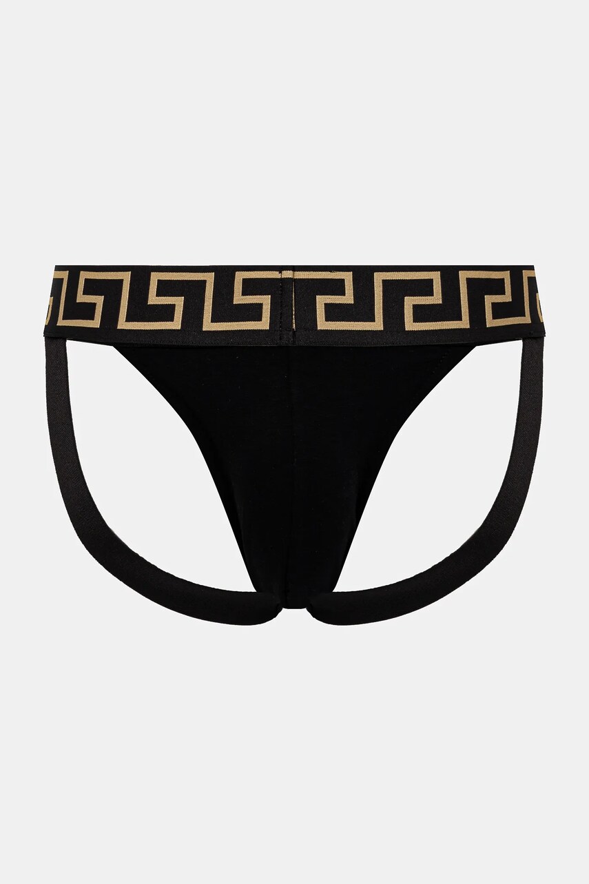 Труси джоки (jockstrap) Versace колір чорний AUU01017 1A10011