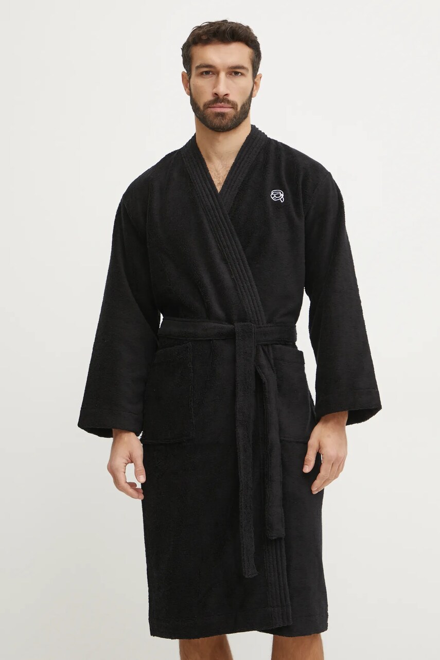 Халат Karl Lagerfeld колір чорний A1W45016