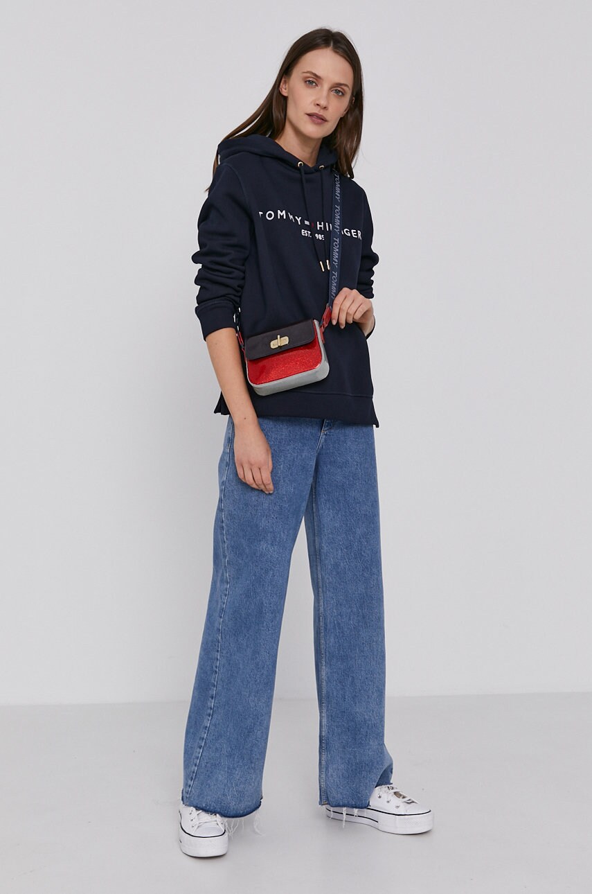 Кофта Tommy Hilfiger жіноча колір синій з аплікацією