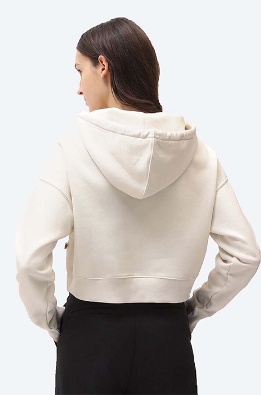 Кофта Dickies жіноча колір бежевий з капюшоном однотонна DK0A4XJTECR-cream