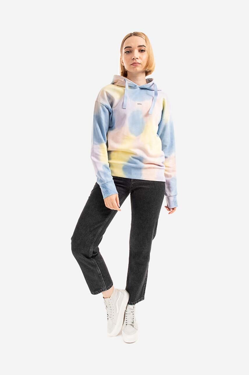 Бавовняна кофта A.P.C. жіноча з капюшоном візерунок COEWP.F27706-MULTICOLOR