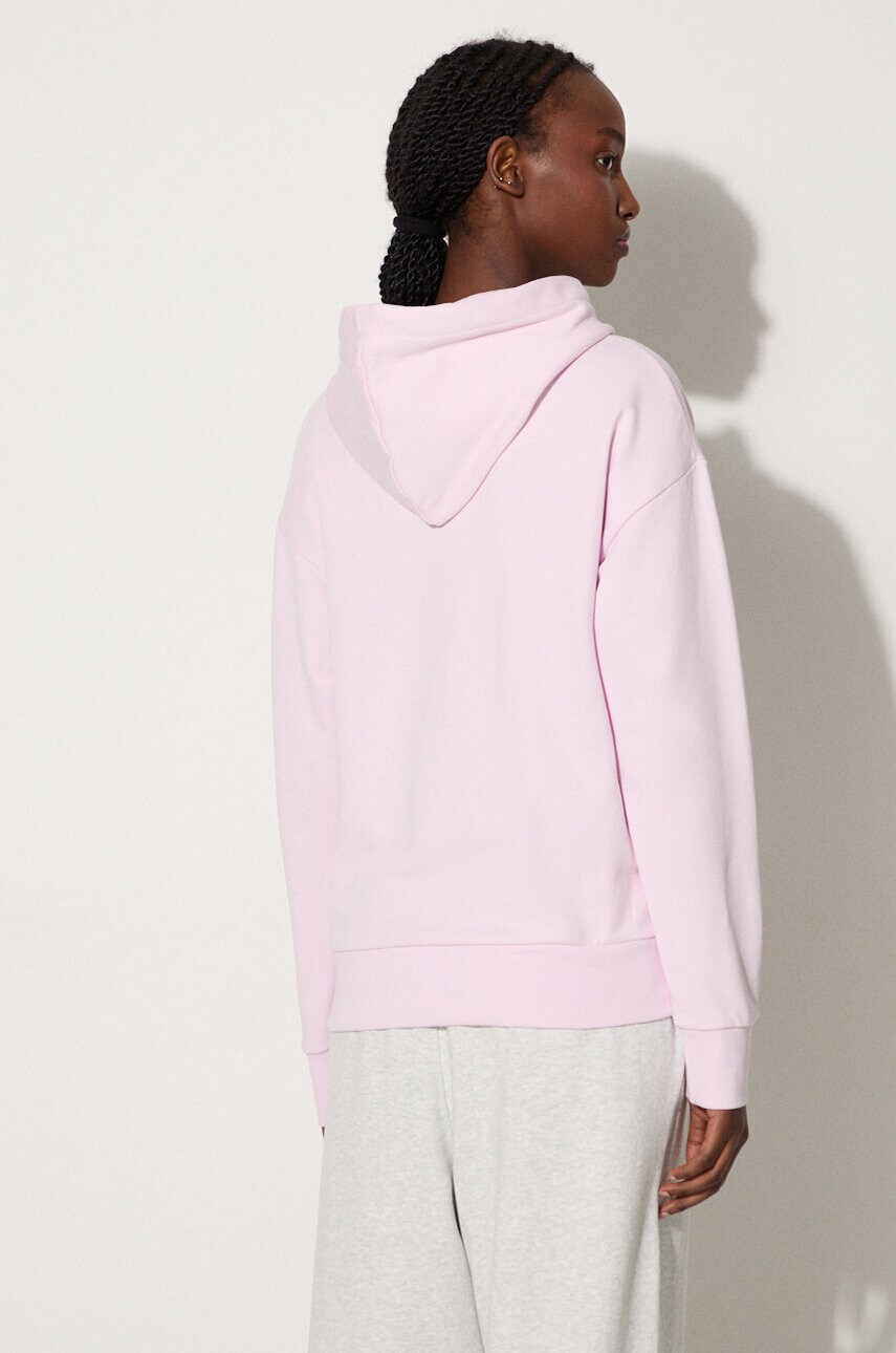 Бавовняна кофта A.P.C. Hoodie Christina жіноча колір рожевий з капюшоном з аплікацією COEIP.F27624-ROSEPALE