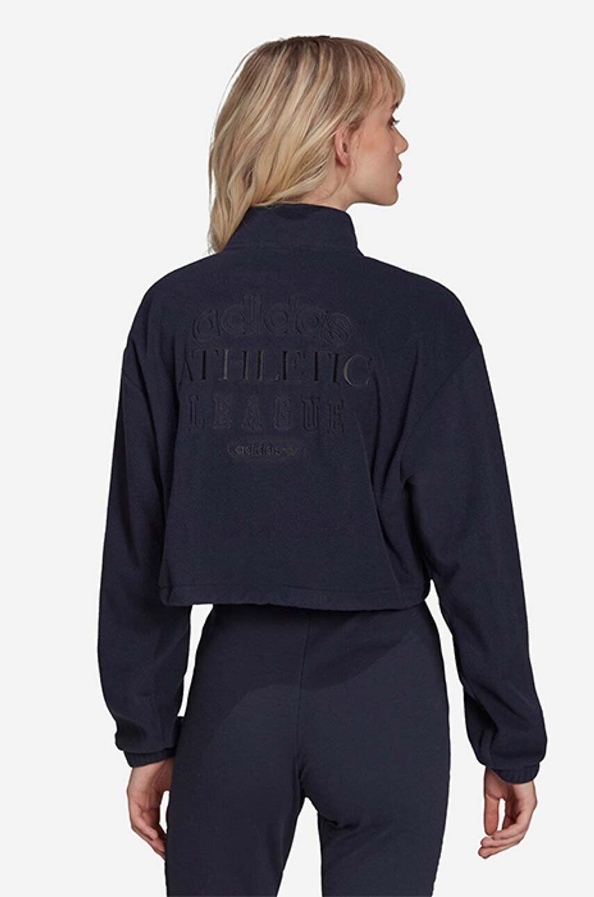 Кофта adidas Originals жіноча колір синій з аплікацією HL0052-navy