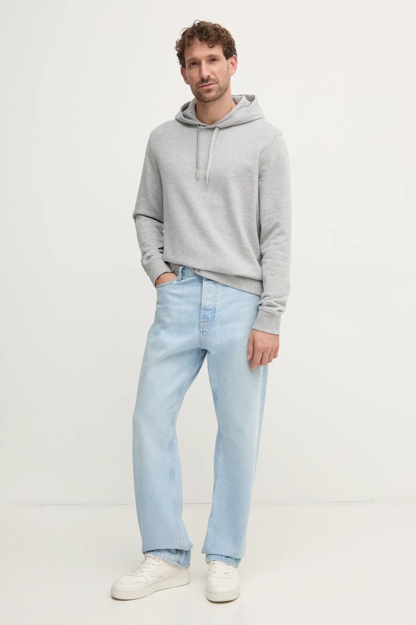 Кофта Armani Exchange чоловіча колір сірий з принтом