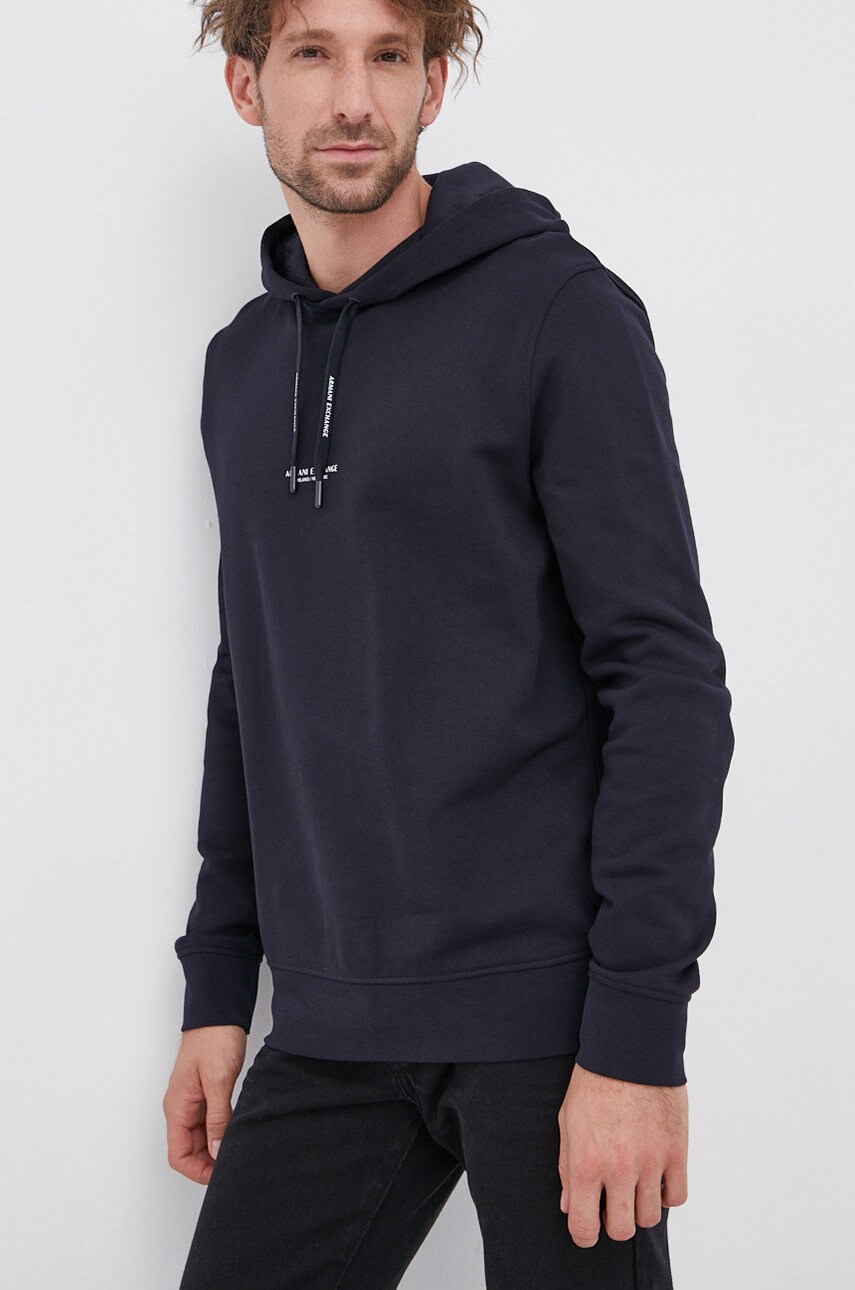 Кофта Armani Exchange чоловіча колір синій з принтом