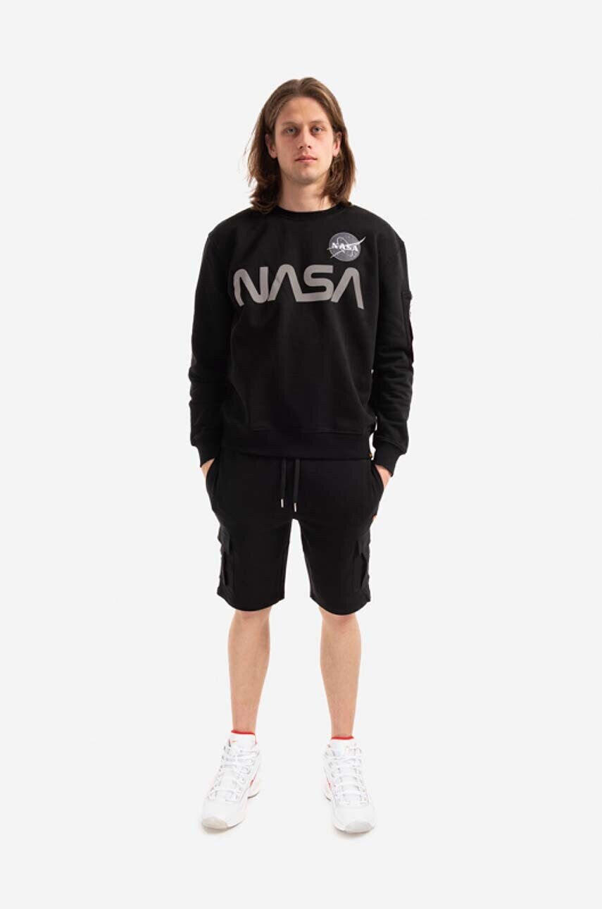 Кофта Alpha Industries чоловіча колір чорний з принтом 178309.03-black