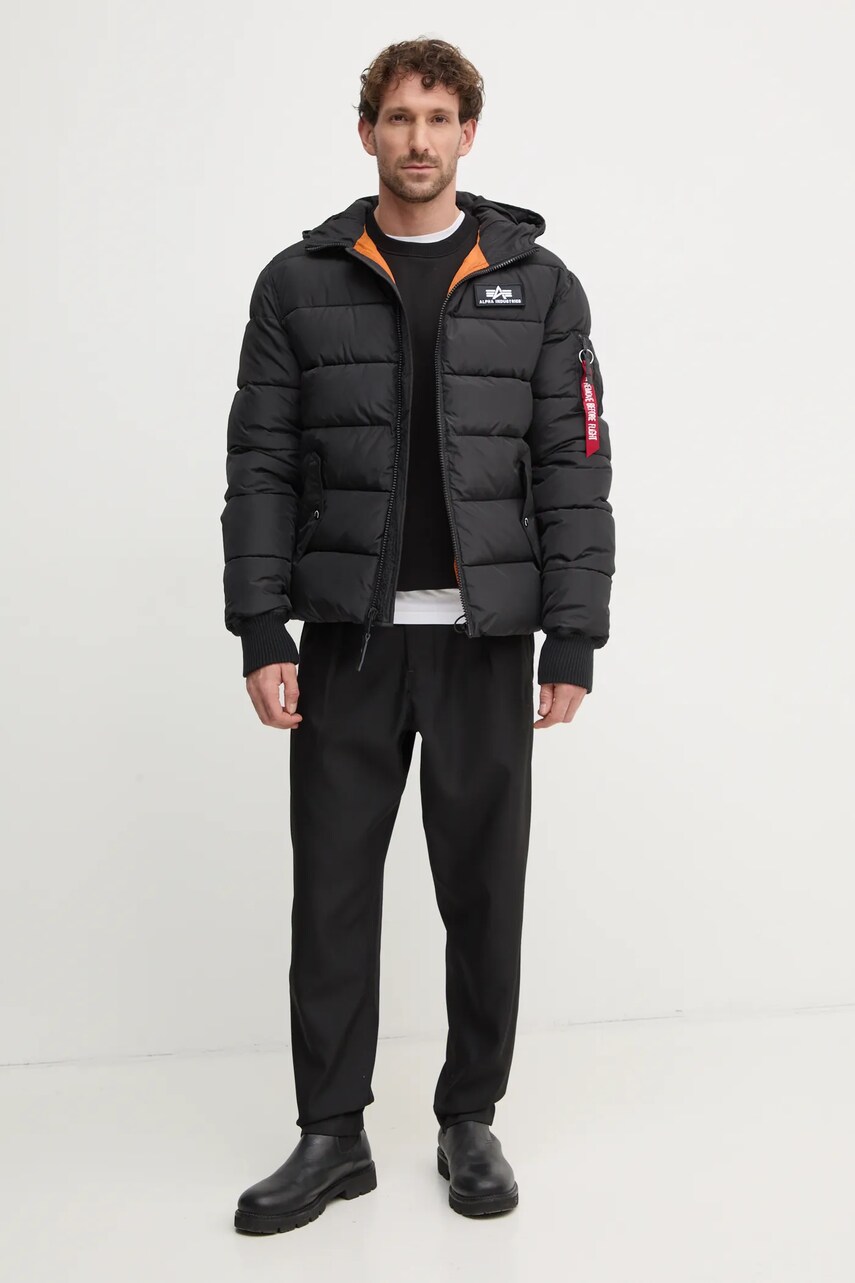 Кофта Alpha Industries Bluza Alpha Industries 188307 03 чоловіча колір чорний однотонна 188307
