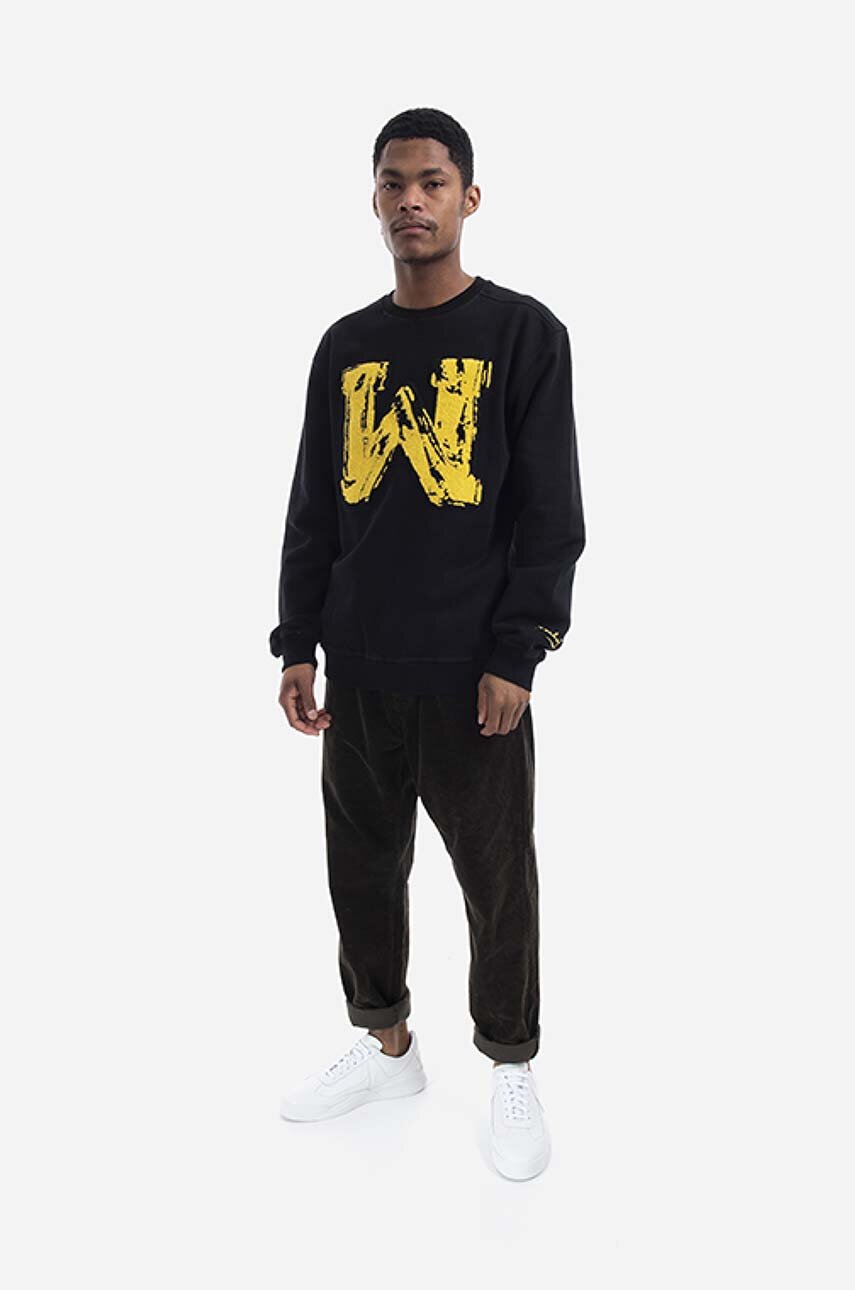 Бавовняна кофта Maharishi Chanile W x Warhol чоловіча колір чорний з аплікацією 9645.BLACK-BLACK