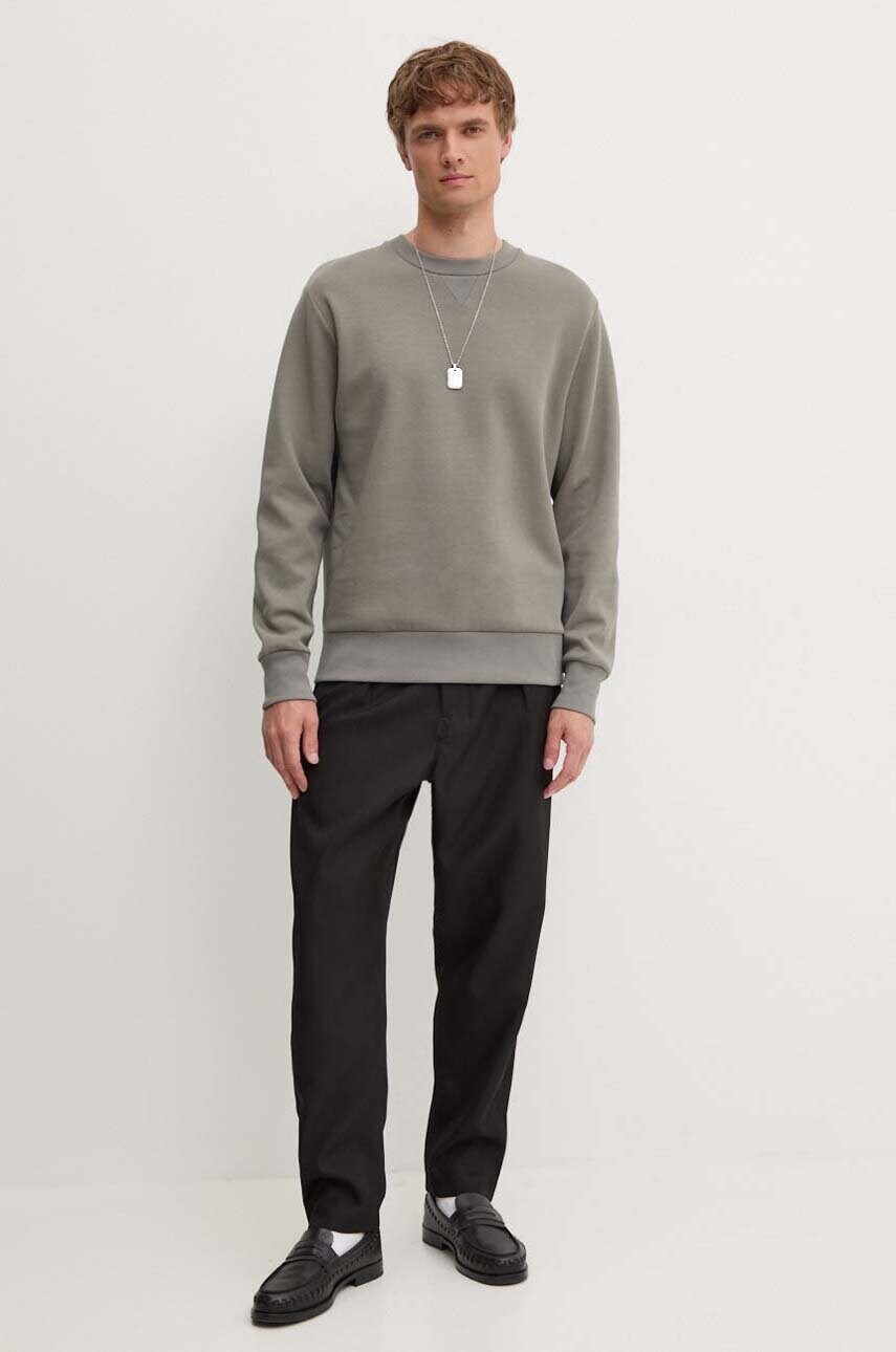 Бавовняна кофта A.P.C. Sweat Duck чоловіча колір сірий однотонна COGAW.M27771-KHAKI