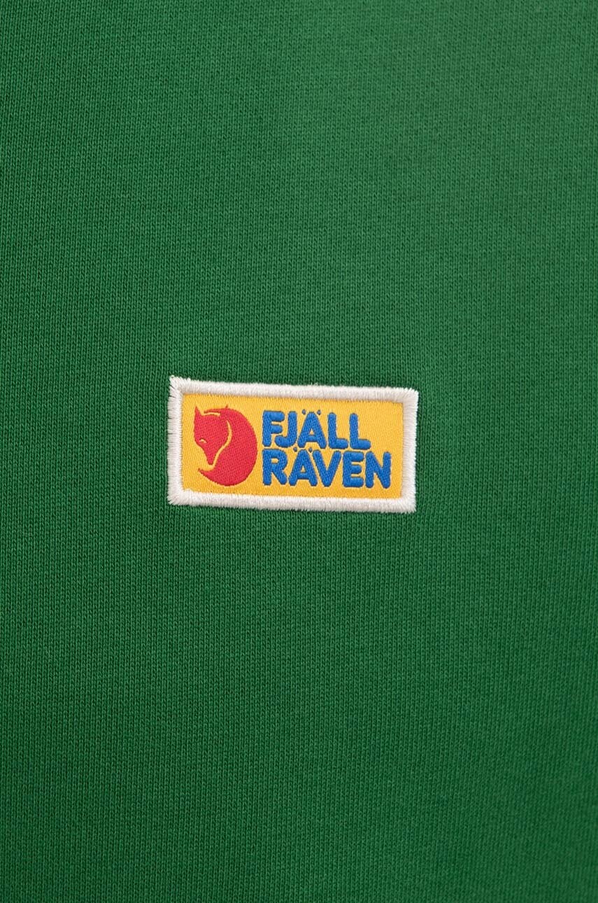 Бавовняна кофта Fjallraven Vardag чоловіча колір зелений з аплікацією F87070.678-678