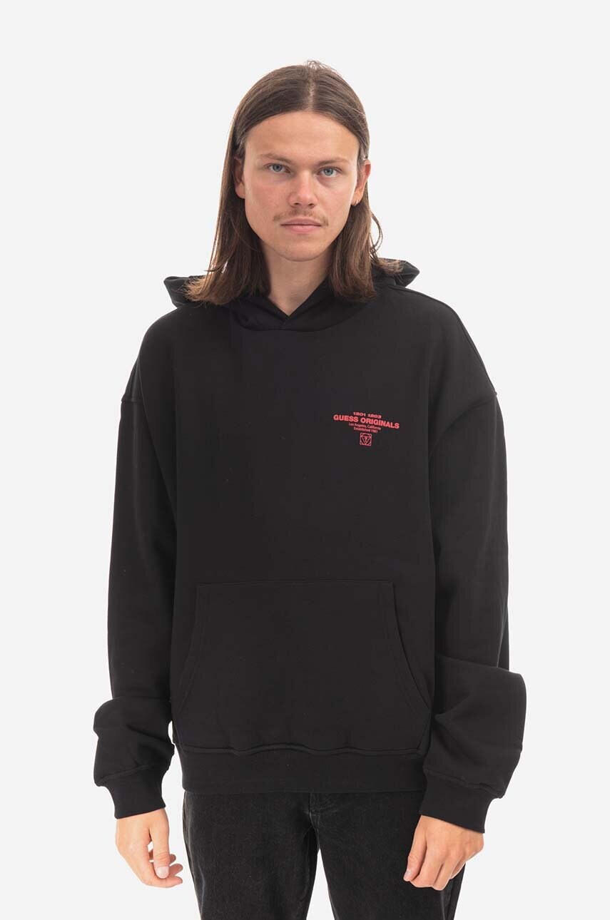 Кофта Guess Originals Go Harper Ls Hoodie колір чорний з капюшоном з принтом M2BQ05.K9YH1-F82E