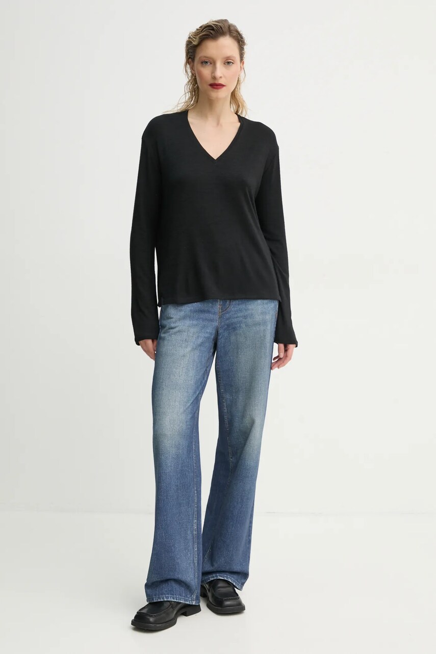 Лонгслів Rag & Bone жіночий колір чорний WCC23FT027PR27