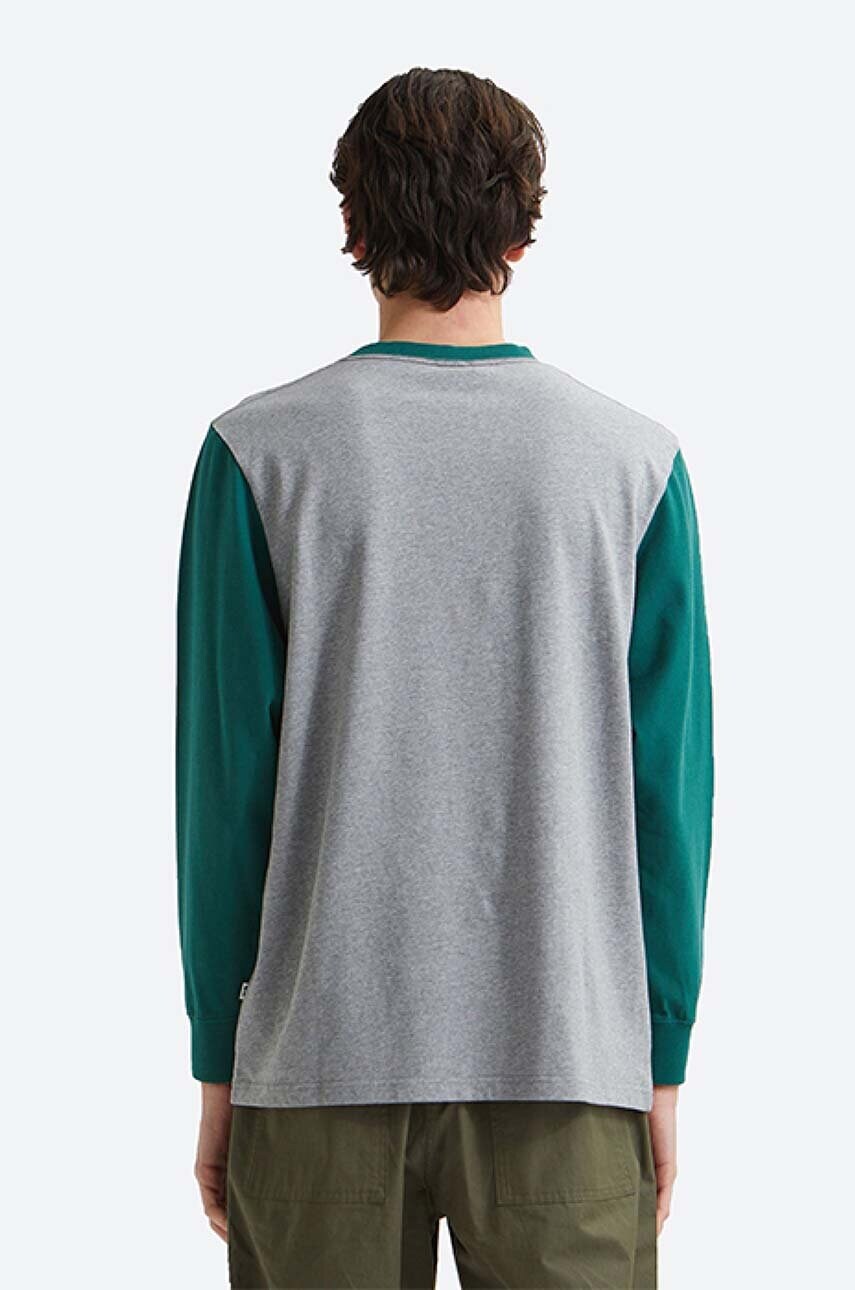 Бавовняний лонгслів Wood Wood Mark IVY Longsleeve колір сірий з принтом 12135401.2489-WHITE
