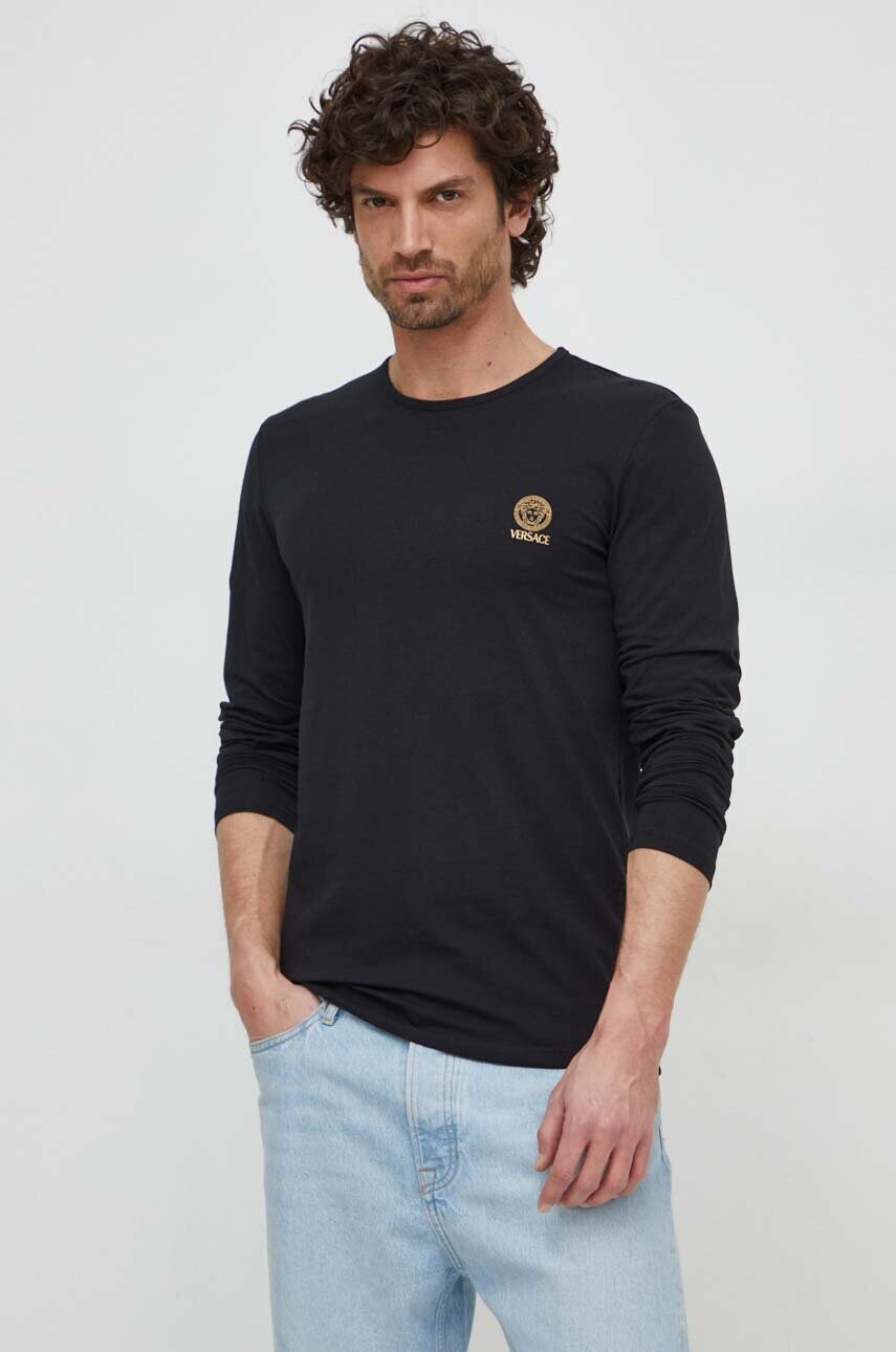 Лонгслів Versace 2-pack чоловічий колір білий однотонний