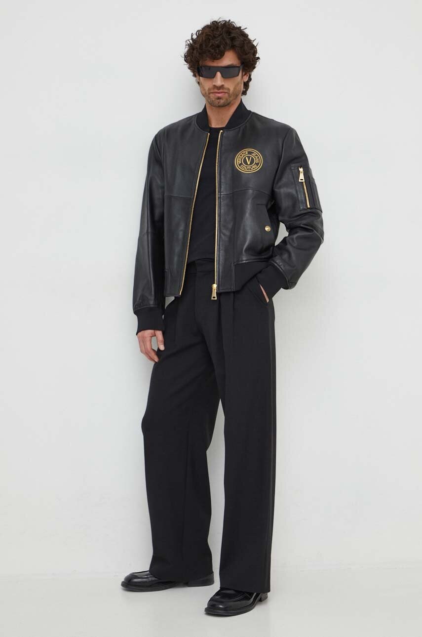 Лонгслів Versace 2-pack чоловічий колір чорний однотонний