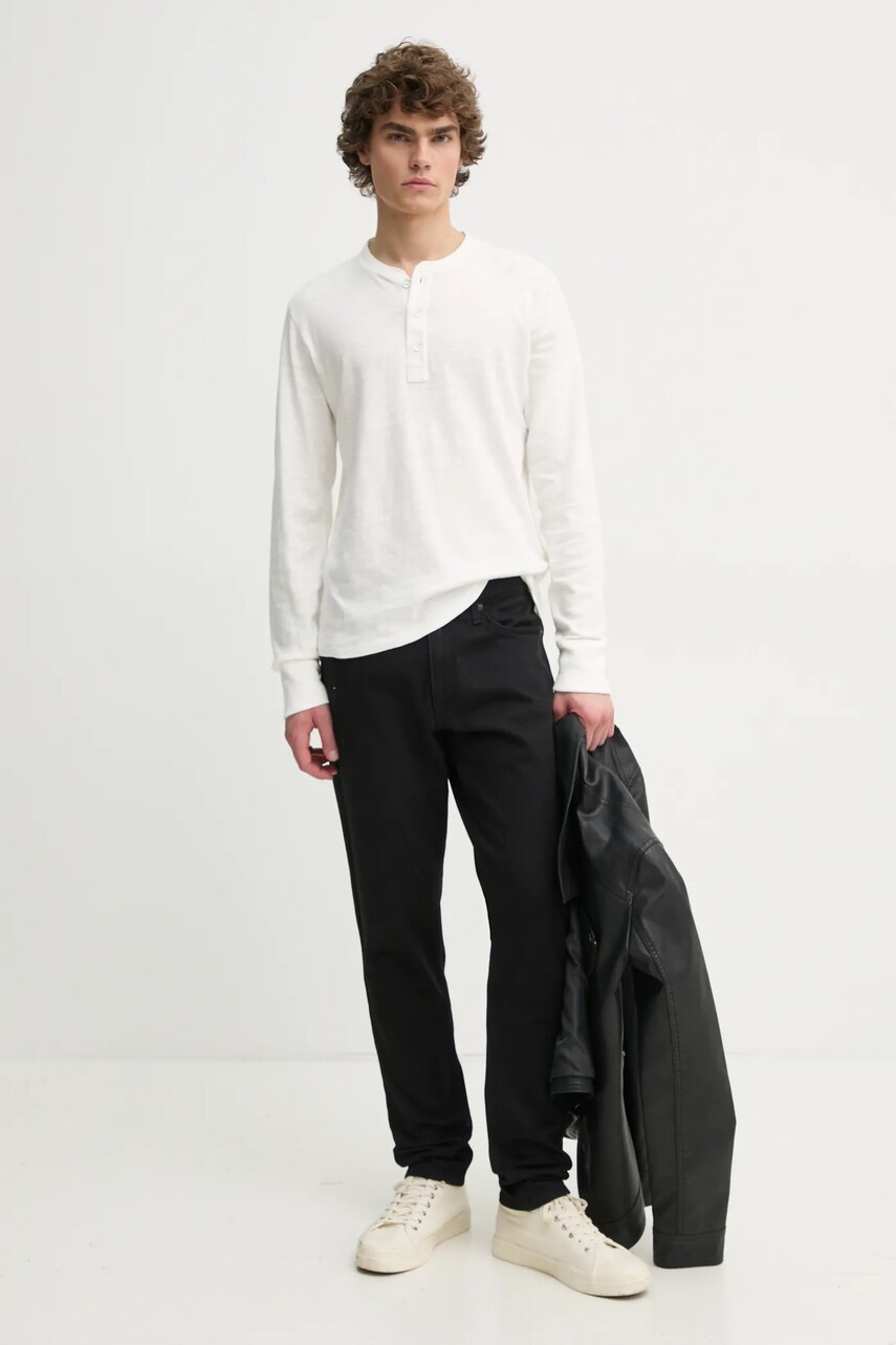 Бавовняний лонгслів Rag & Bone колір білий однотонний M000T656G