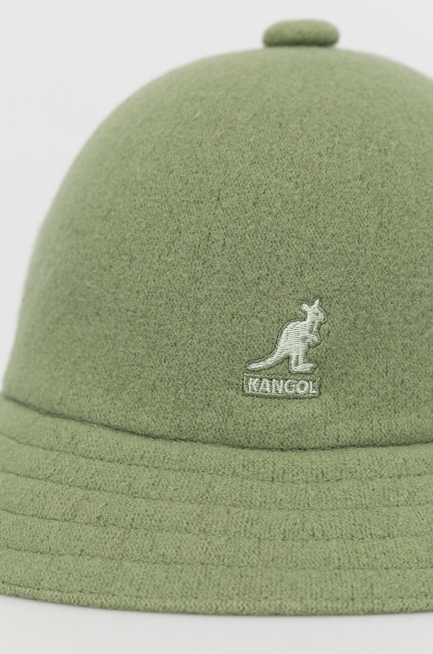 Капелюх Kangol колір зелений вовна
