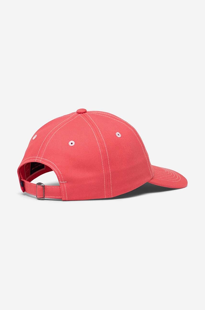 Бавовняна бейсболка Herschel колір рожевий з аплікацією 1167.1778-pink