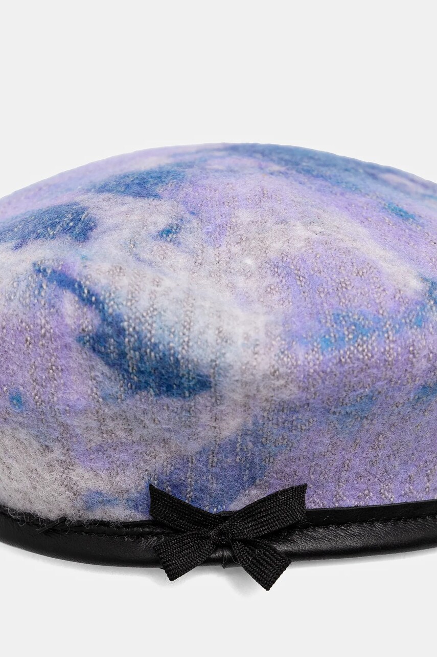 Вовняний берет Kangol HEATHERED TIE DYE колір фіолетовий вовна K3711.GS401