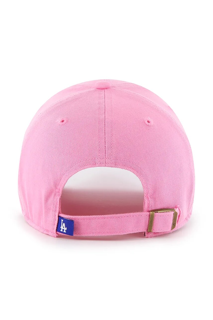Кепка 47 brand MLB Los Angeles Dodgers колір рожевий однотонна B-RGW12GWS-RSA