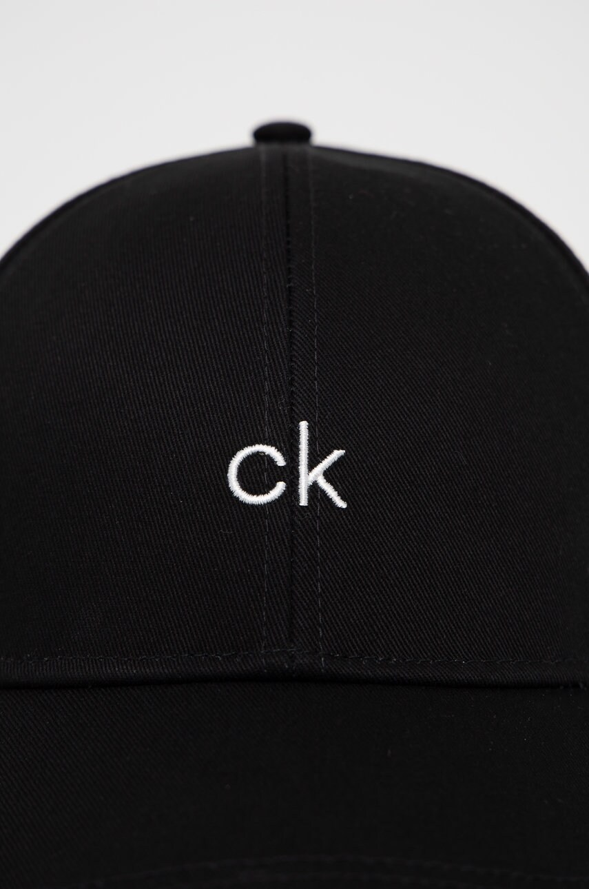Кепка Calvin Klein колір чорний з аплікацією