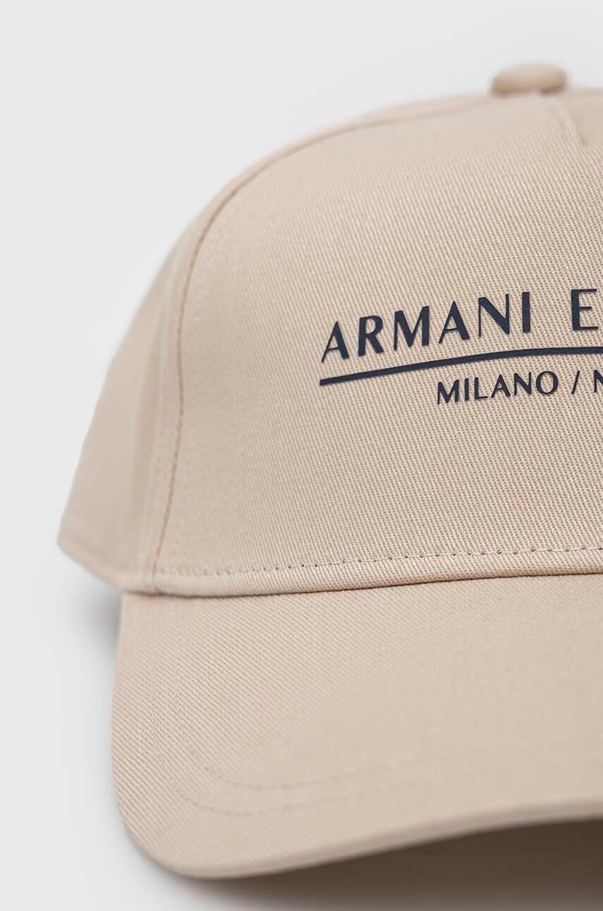 Кепка Armani Exchange колір білий з аплікацією