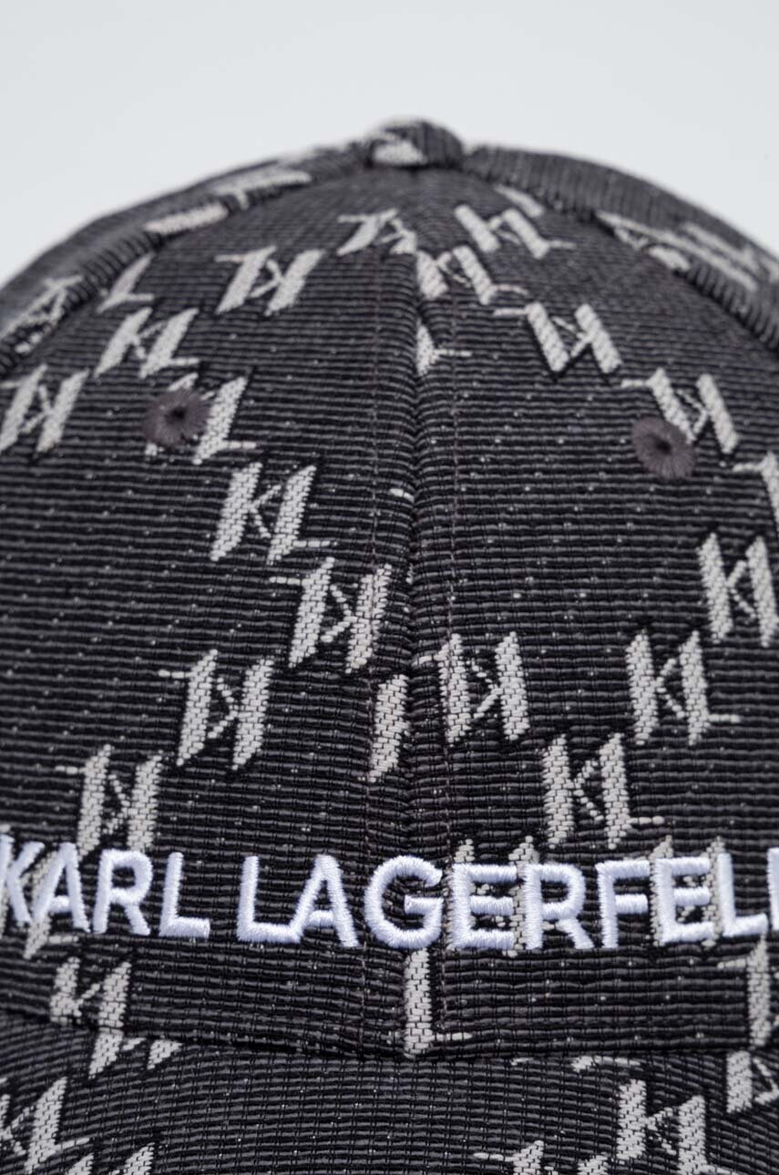Кепка Karl Lagerfeld колір чорний візерунок