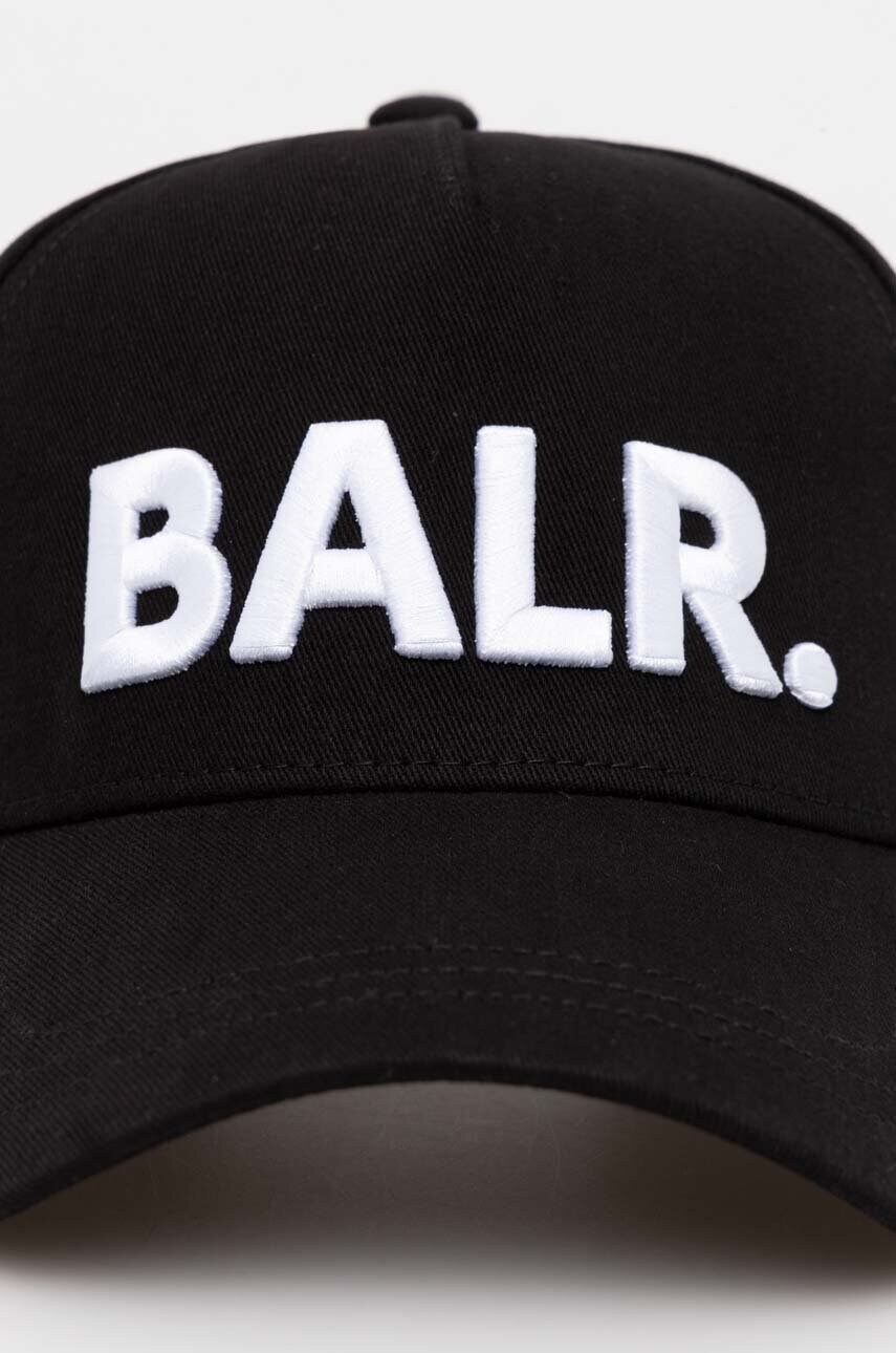 Бавовняна бейсболка BALR колір чорний з аплікацією