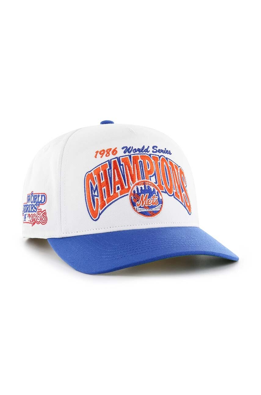 Кепка з домішкою вовни 47 brand MLB New York Mets колір білий з аплікацією BCWS-ARCHH16CTP-WH86