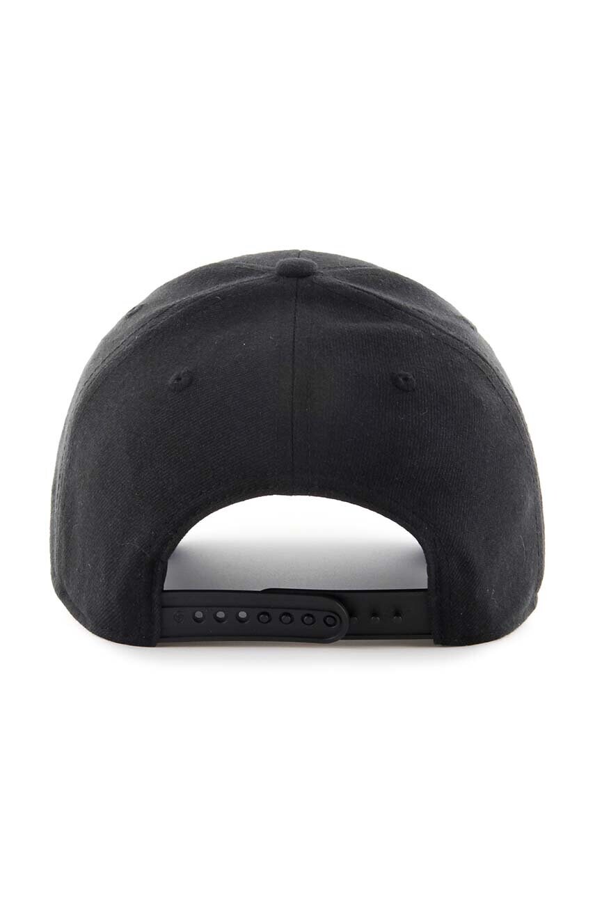 Бавовняна бейсболка 47 brand NHL LA Kings колір чорний з аплікацією HVIN-BLPMS08WBP-BK88