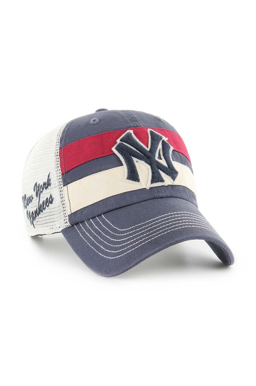 Кепка 47 brand MLB New York Yankees колір синій з аплікацією BCPTN-CLBBN17GWP-VN11