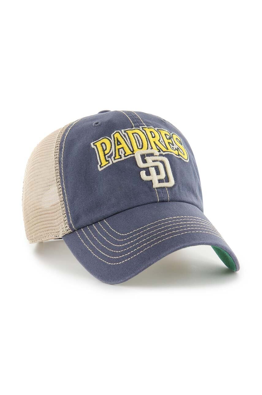 Кепка 47 brand MLB San Diego Padres колір синій з аплікацією B-TSCLA21LAP-VNB